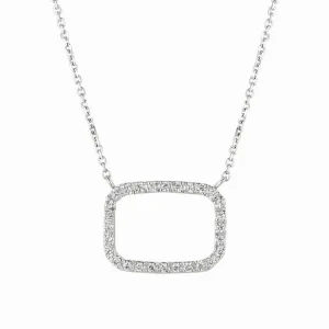 DIAMOND RECTANGLE NECKLACE 14K GOLD (0.25 CTW)