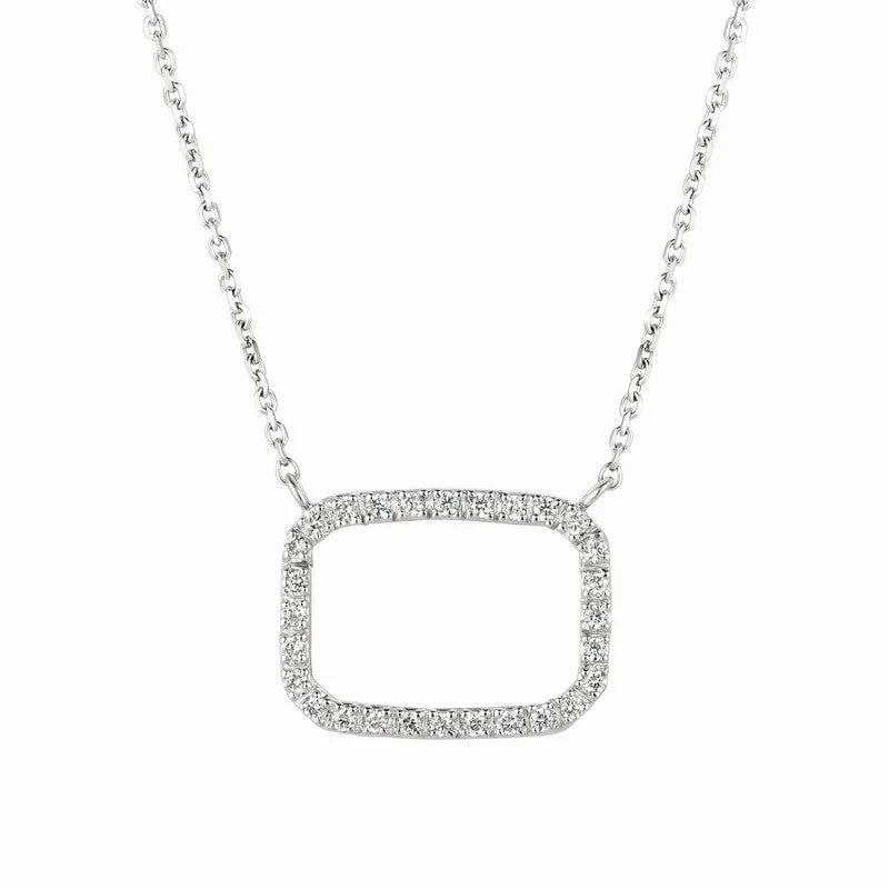 DIAMOND RECTANGLE NECKLACE 14K GOLD (0.25 CTW)