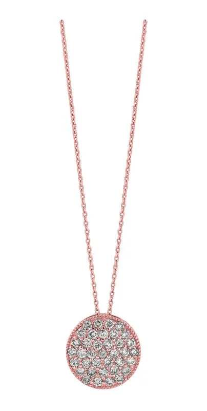 DIAMOND ROUND NECKLACE 14K GOLD (0.75 CTW) 1
