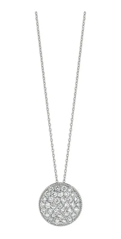 DIAMOND ROUND NECKLACE 14K GOLD (0.75 CTW) 1