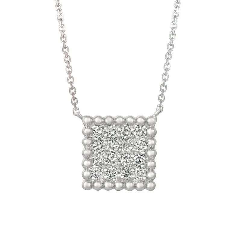DIAMOND SQUARE NECKLACE 14K GOLD (0.5 CTW) 2 N5593.50P