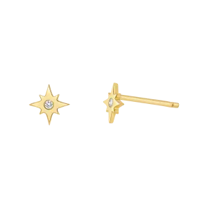 Diamond Starburst Stud Earrings
