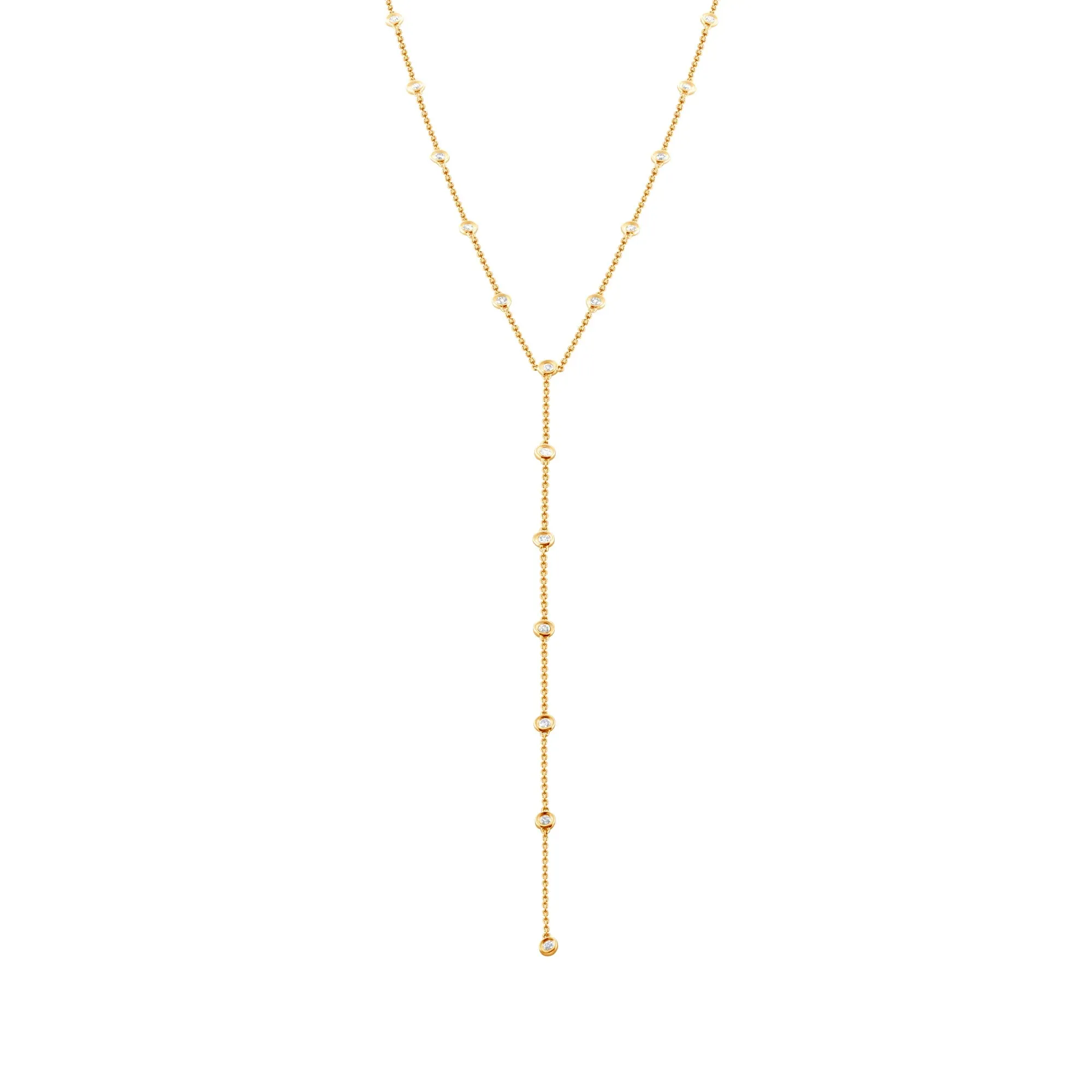 Diamond Station Lariat Necklace