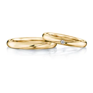 Diamond Wedding Matching Couple Rings
