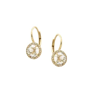 Diamond White Topaz  Earrings