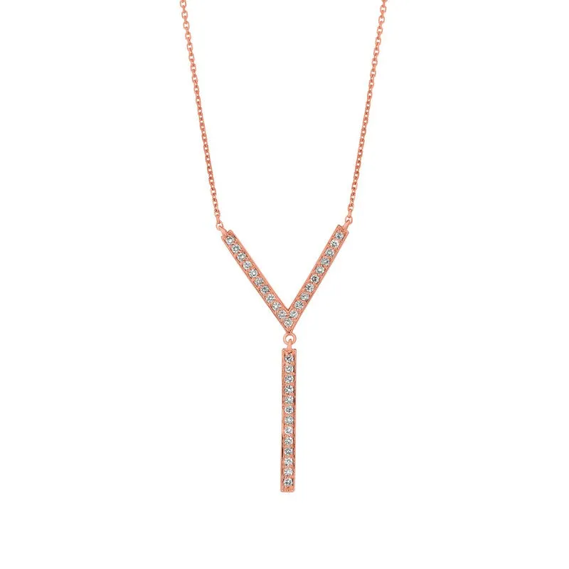 DIAMOND Y NECKLACE 14K GOLD (0.65 CTW)
