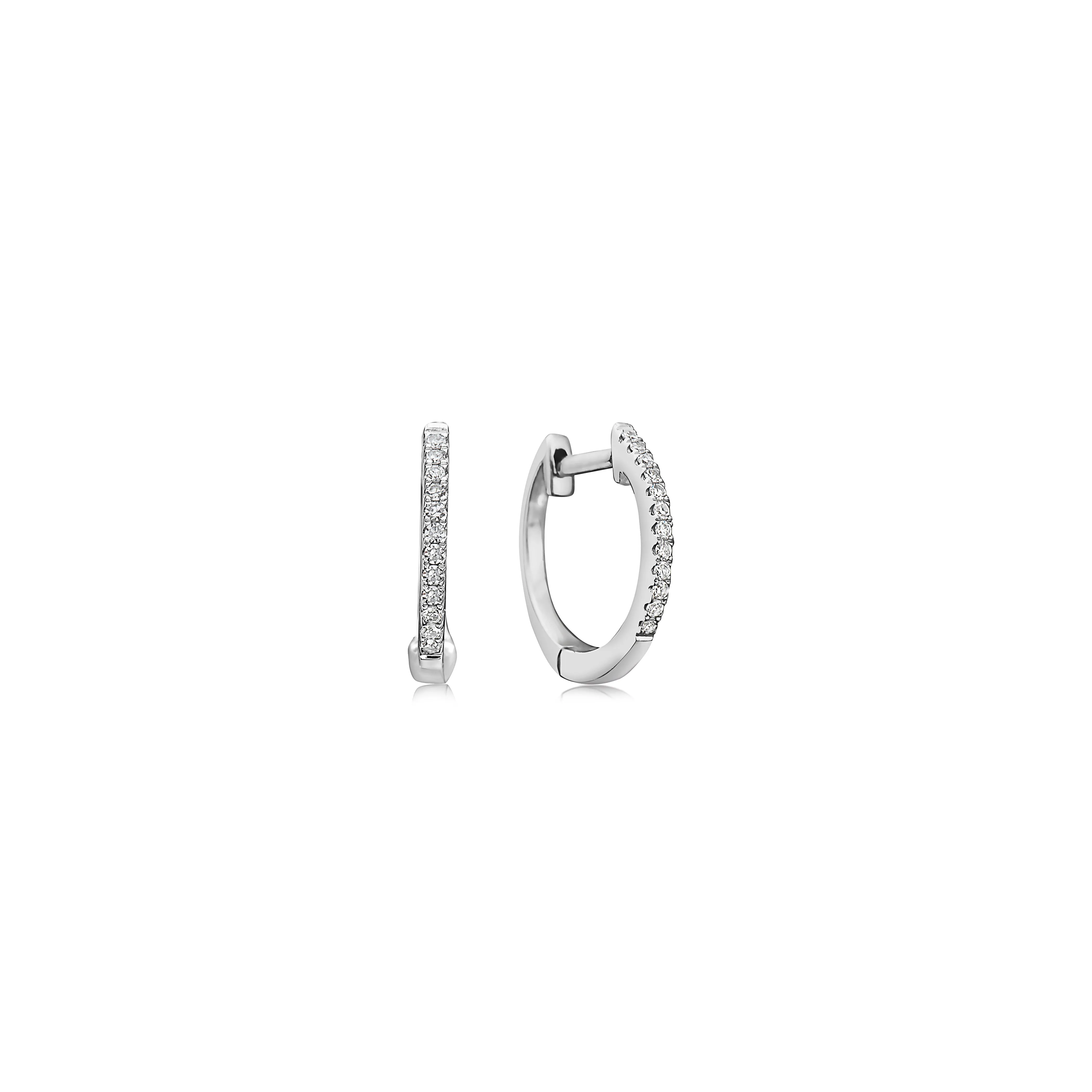 Dilamani White Gold Diamond Hoop Earrings