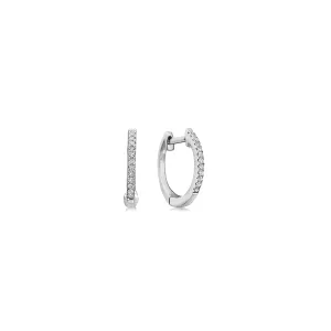 Dilamani White Gold Diamond Hoop Earrings
