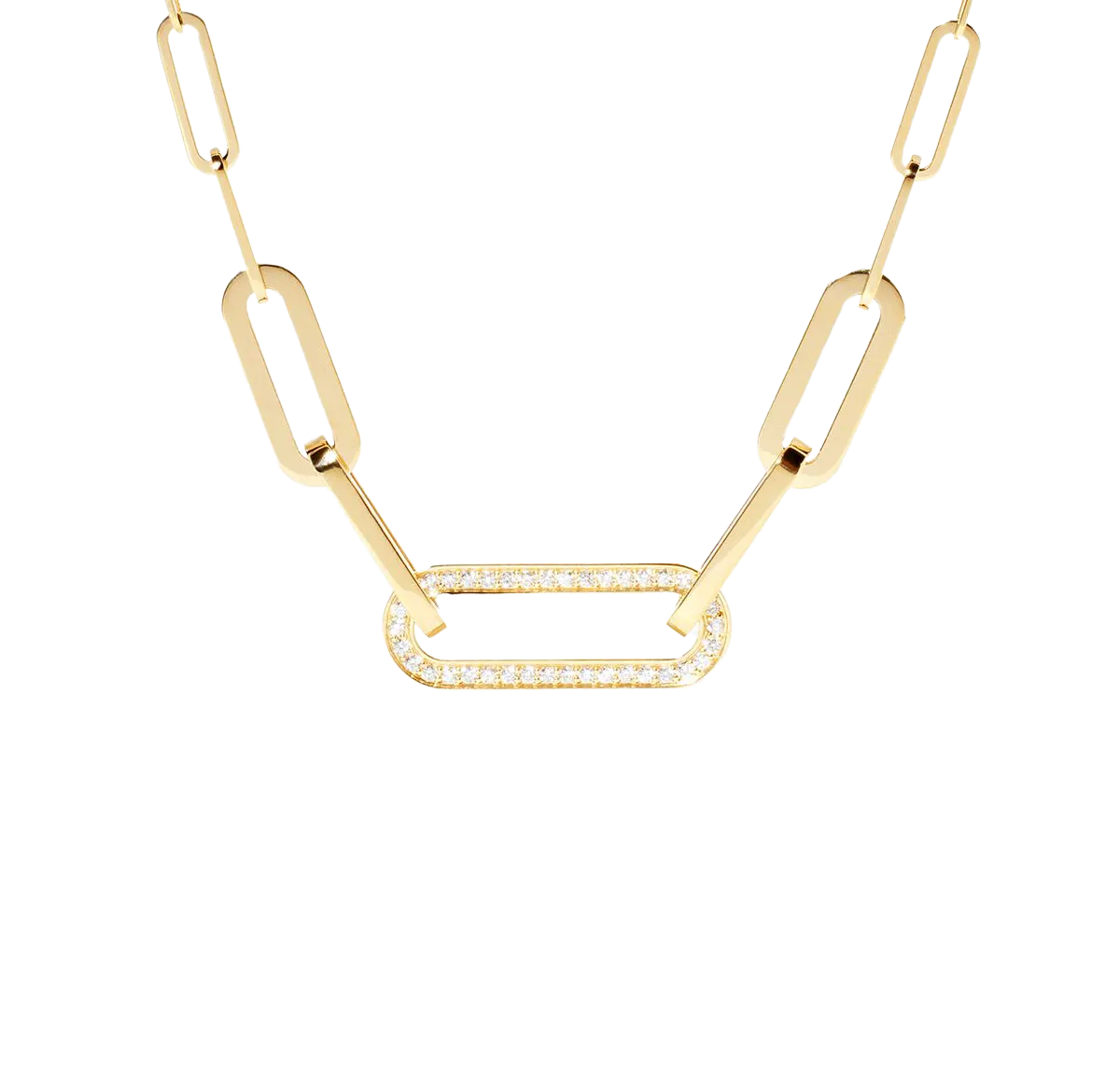 Dinh Van Maillon Yellow Gold L Diamond Necklace