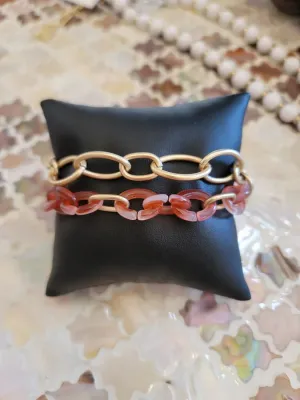 Double Layer Matte Gold Bracelet
