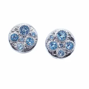 Dune Sterling Silver Blue Topaz Stud Earrings