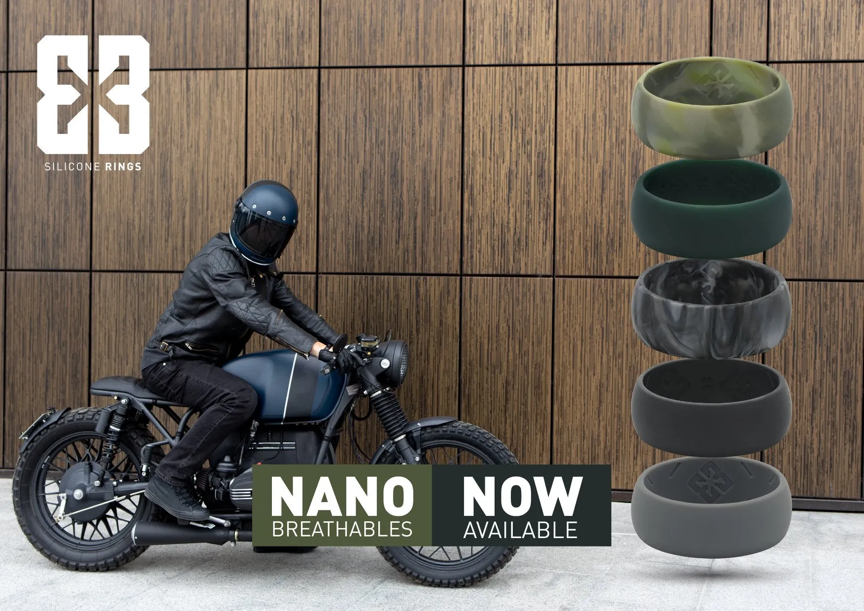 E3 Nano Men's Silicone Rings