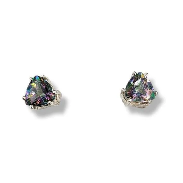 Earrings Mystic Topaz Stud Sterling Silver