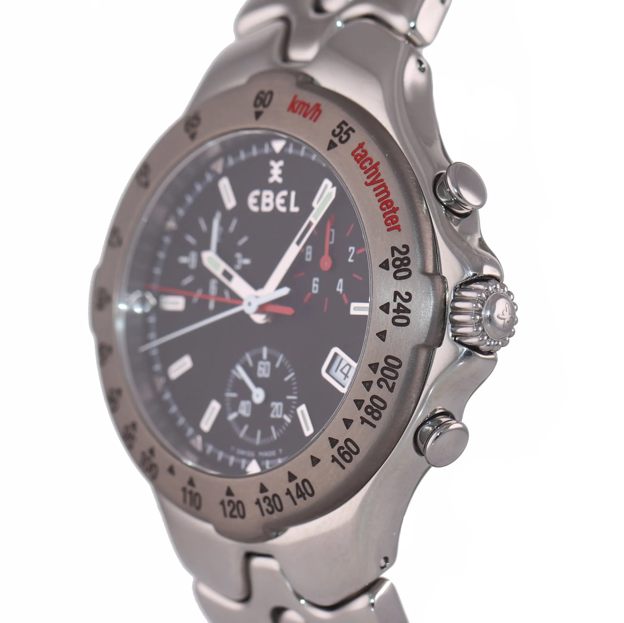 Ebel Sportwave Quartz Date Chronograph 9251642 Stainless Steel 40mm Watch