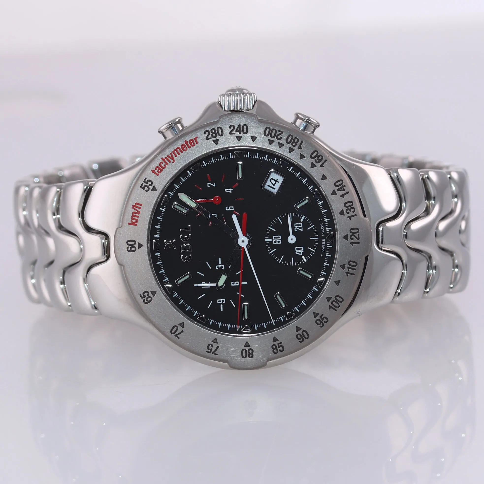 Ebel Sportwave Quartz Date Chronograph 9251642 Stainless Steel 40mm Watch