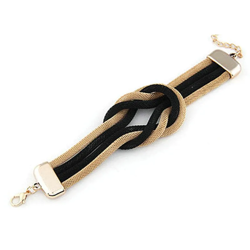 Elegant Lady Woman Punk Chain Braided Rope Multilayer Bracelet for Women Chain Pulseras NW