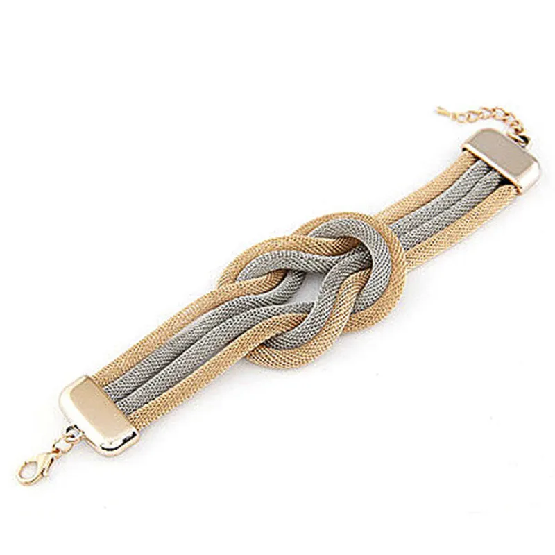 Elegant Lady Woman Punk Chain Braided Rope Multilayer Bracelet for Women Chain Pulseras NW