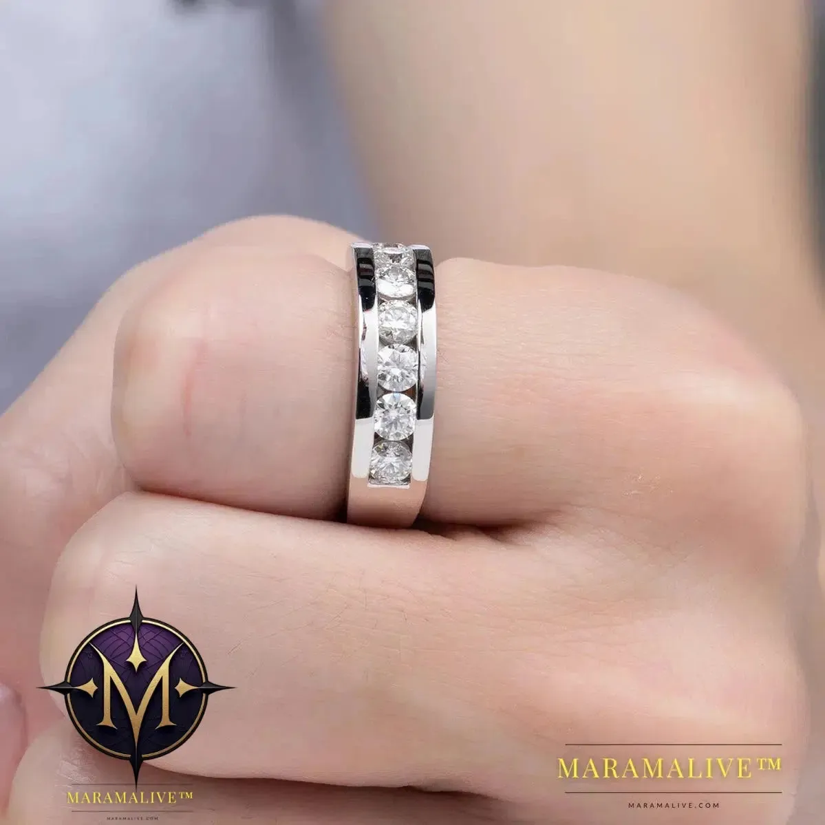 Elegant Moissanite Wedding Bands & Engagement Rings Men & Women