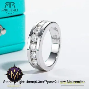Elegant Moissanite Wedding Bands & Engagement Rings Men & Women