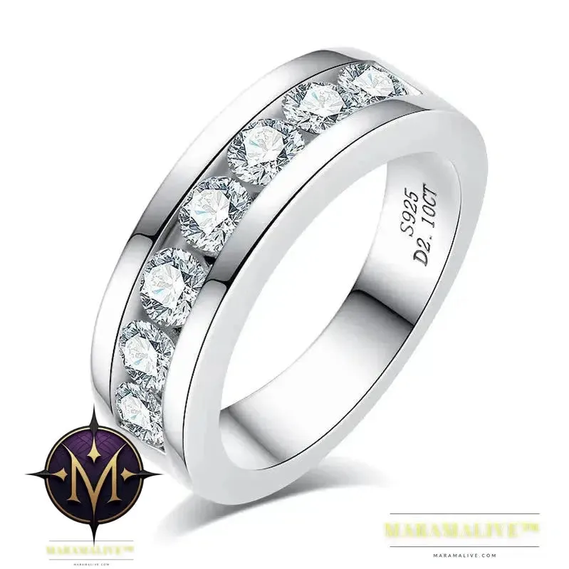 Elegant Moissanite Wedding Bands & Engagement Rings Men & Women