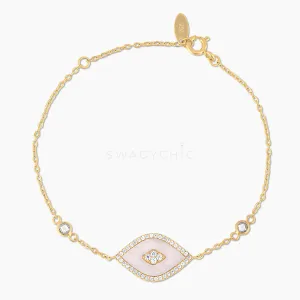 Elevated Eye Mother of Pearl Bracelet