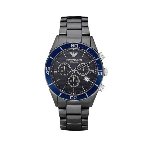 Emporio Armani Black Ceramic Strap Black Dial Quartz Watch For Gents - AR1429