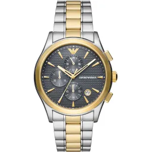 Emporio Armani Paolo Two-tone Stainless Steel Grey Dial Chronograph Quartz Watch for Gents - AR11527
