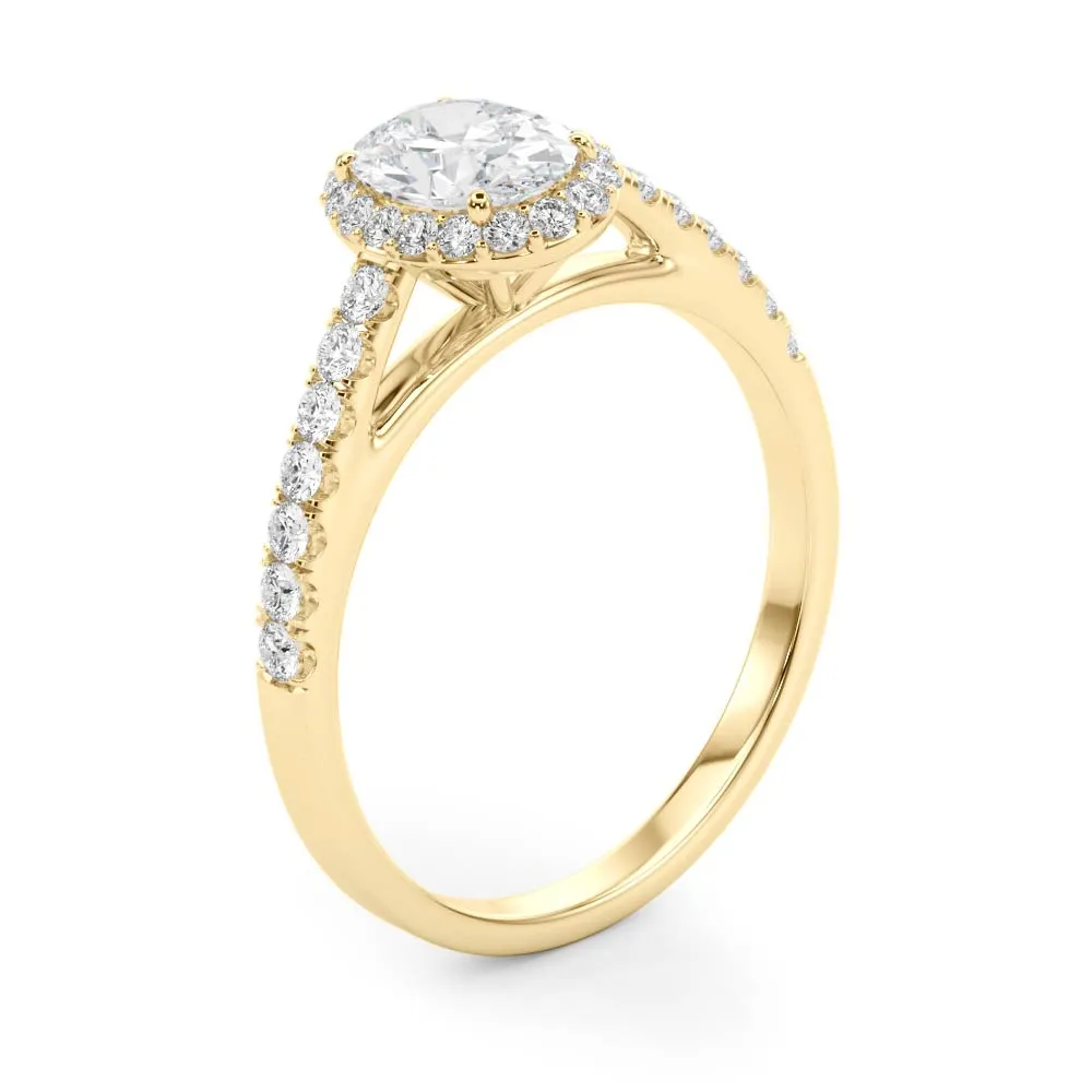 Engagement Rings Halo Oval - TN50917-E