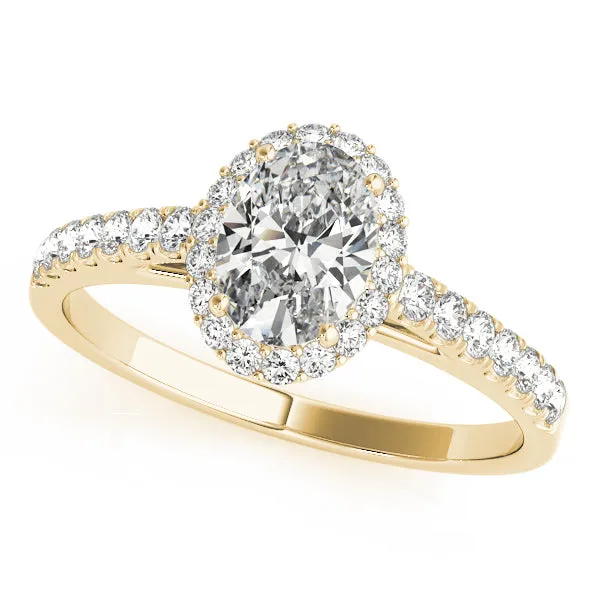Engagement Rings Halo Oval - TN50917-E