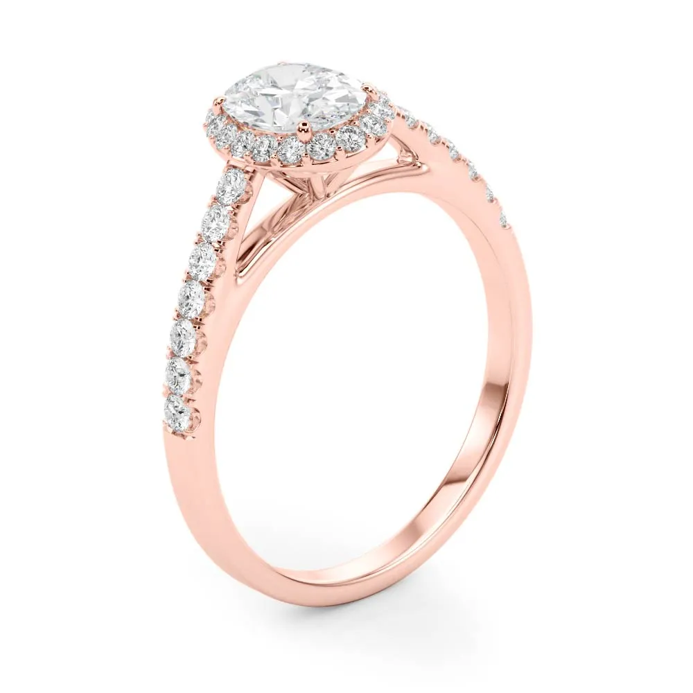 Engagement Rings Halo Oval - TN50917-E