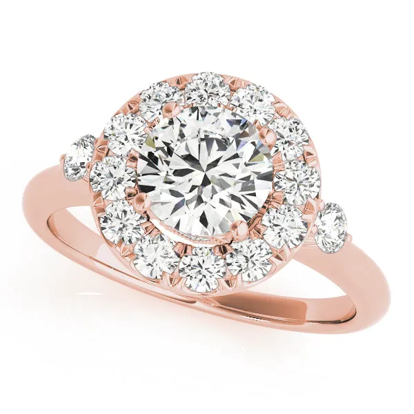 Engagement Rings Halo Round - TN50896-E