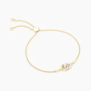 Entwined Discs Bolo Bracelet