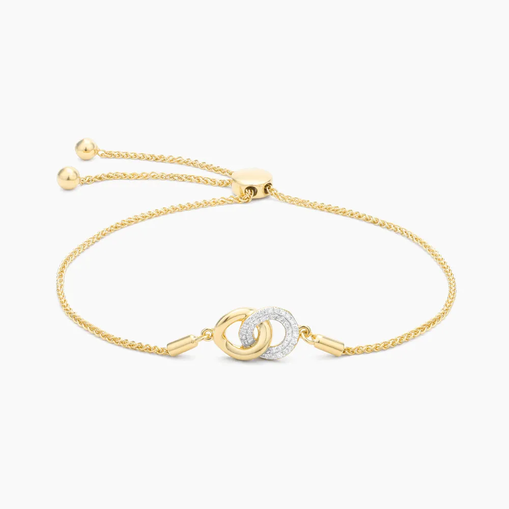 Entwined Discs Bolo Bracelet