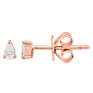 ESSENTIAL MINI PEAR SHAPED DIAMOND STUD EARRINGS