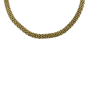 Estate 18k Yellow Gold Panther Link 16" Chain Necklace