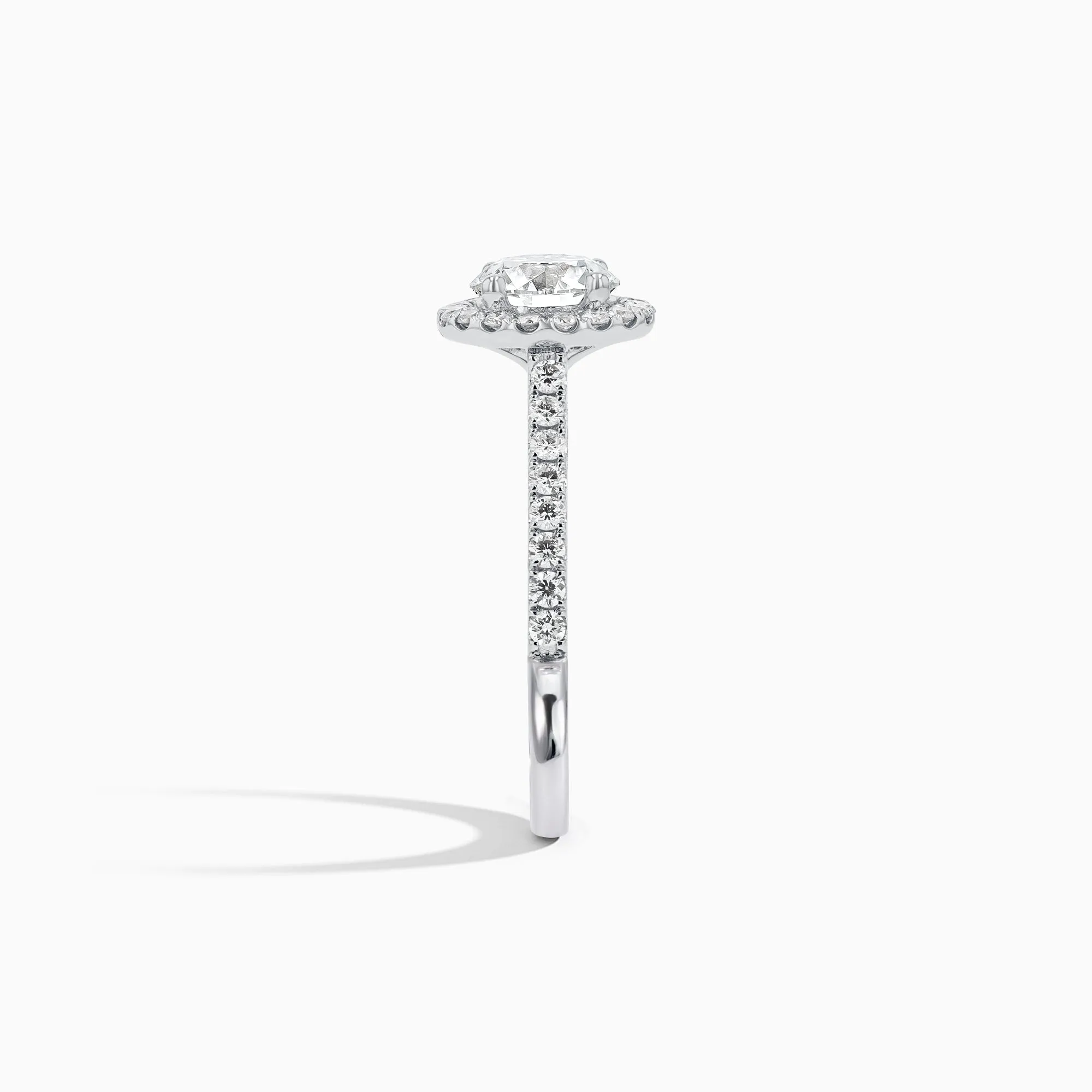 Eternity Halo Diamond 1 ct. Engagement Ring in 18K White Gold