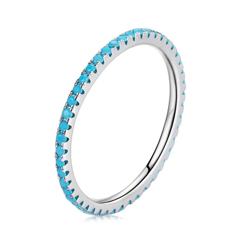 European 925 Sterling Silver Simple Rings For Women Wedding Engagement Heart Rings With Zircon