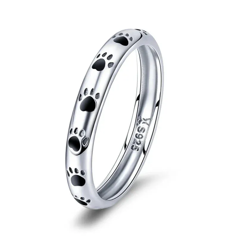 European 925 Sterling Silver Simple Rings For Women Wedding Engagement Heart Rings With Zircon