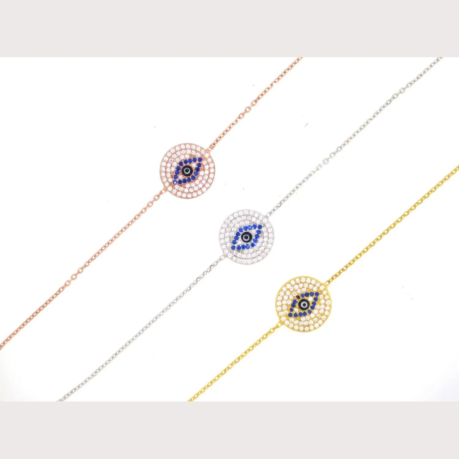 Evil Eye Disc Bracelet