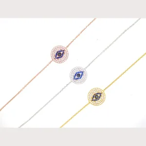Evil Eye Disc Bracelet