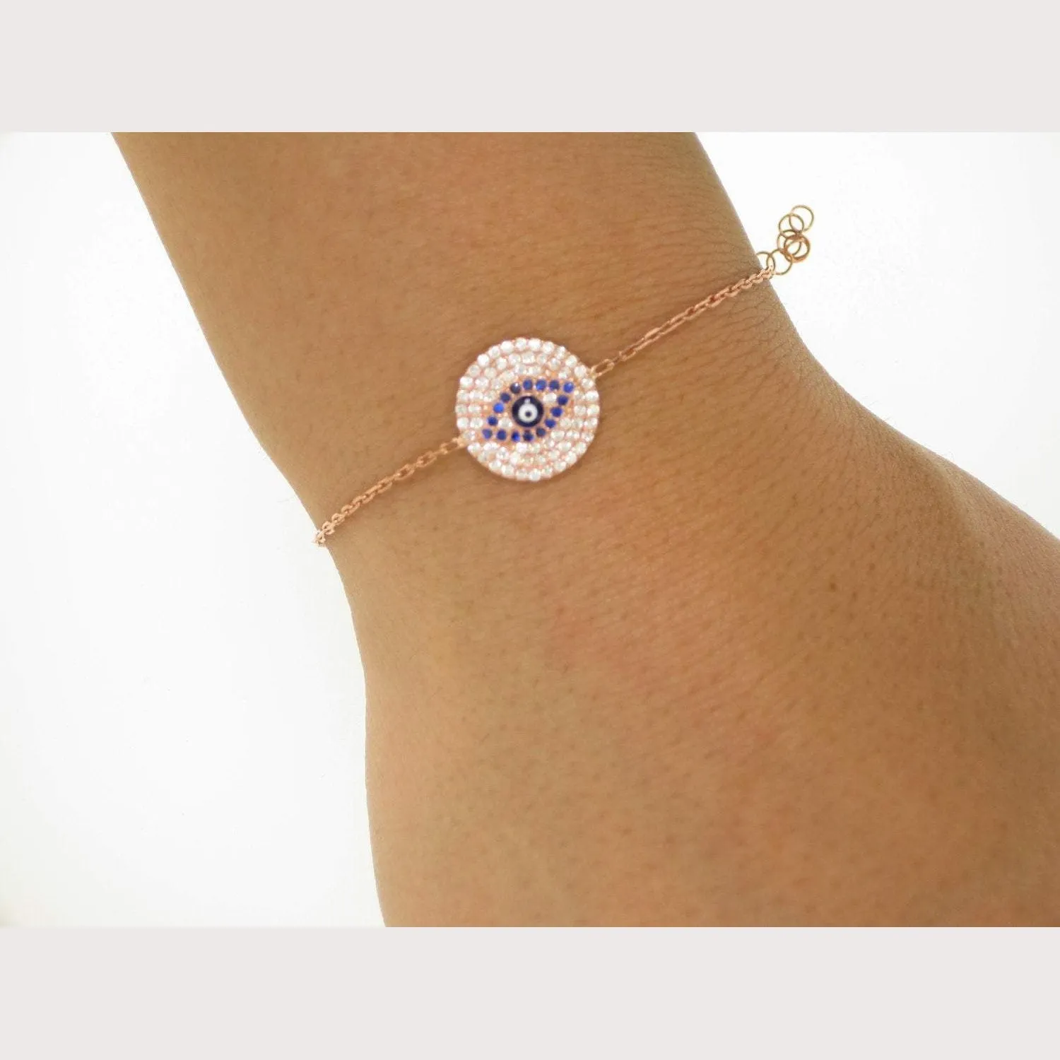 Evil Eye Disc Bracelet