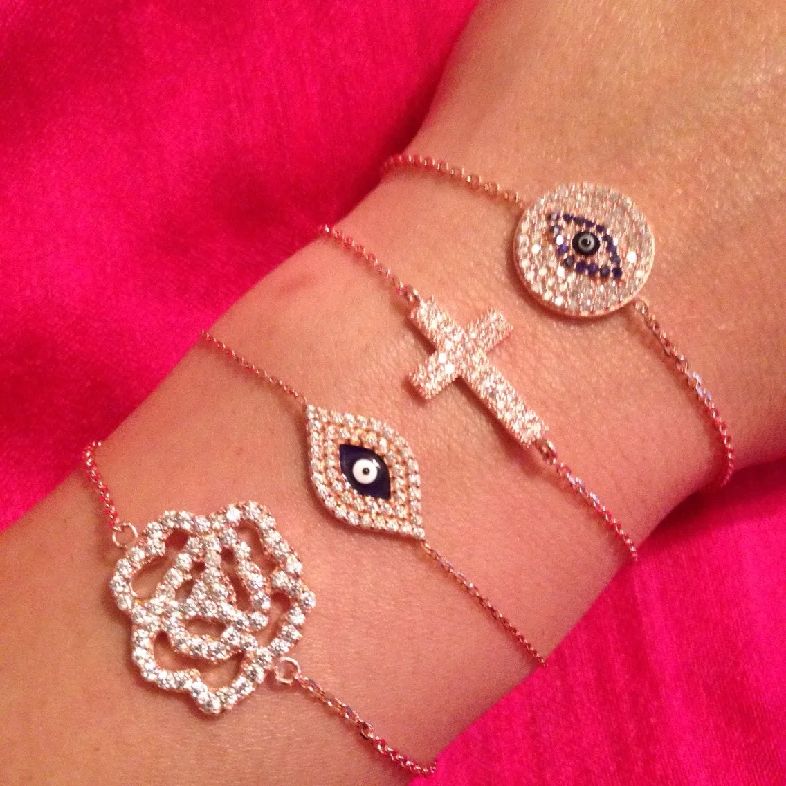 Evil Eye Disc Bracelet