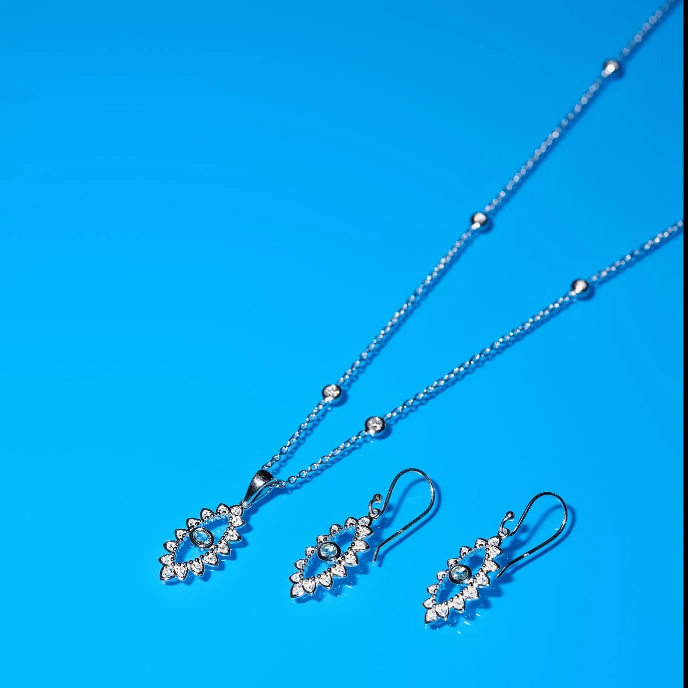 Evil Eye Topaz Earrings