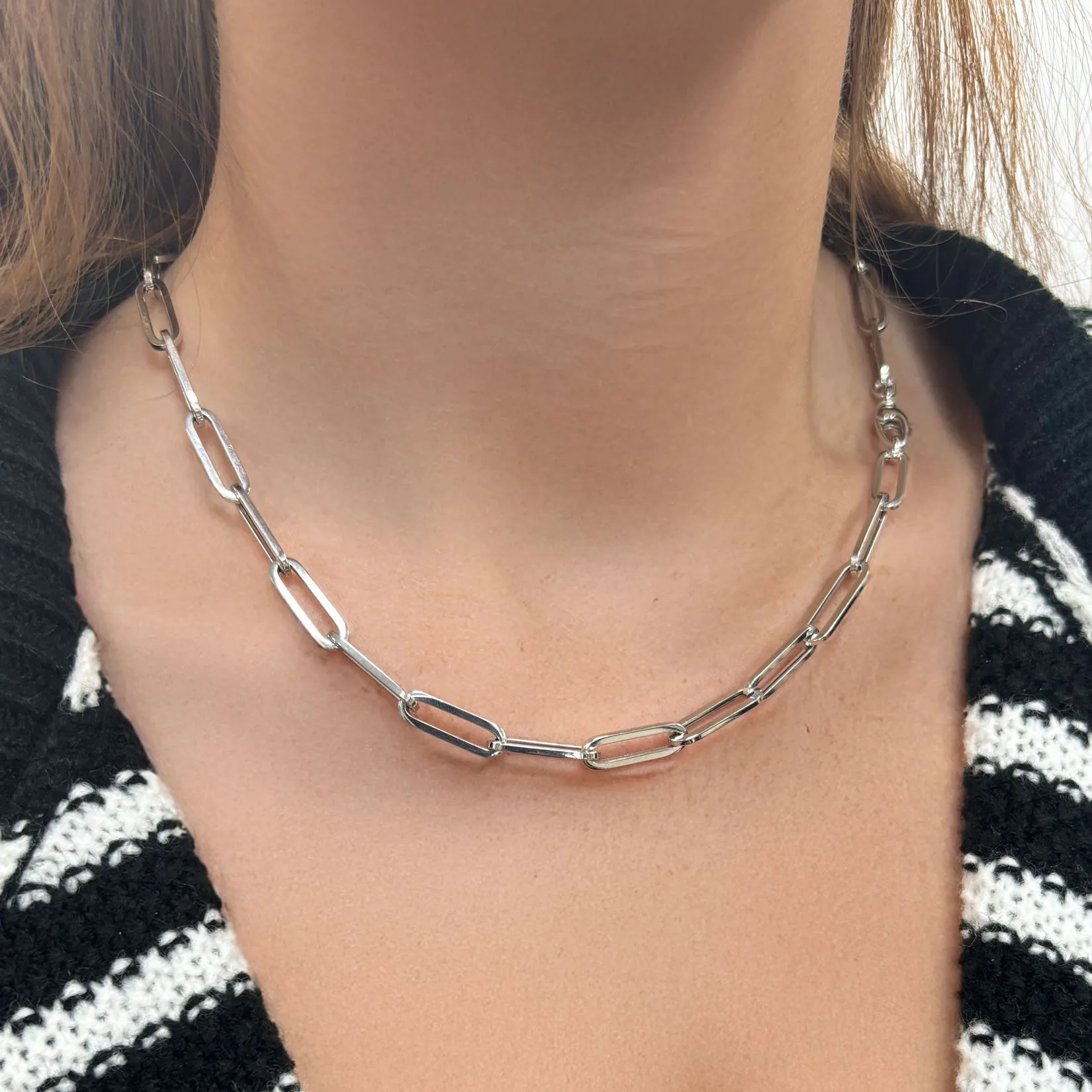 Extra Large Paperclip Link Chain Necklace