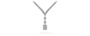 Extravagant Diamond Pendant 3 Prong V Diamond Necklace with 12.22 ct.(finished)
