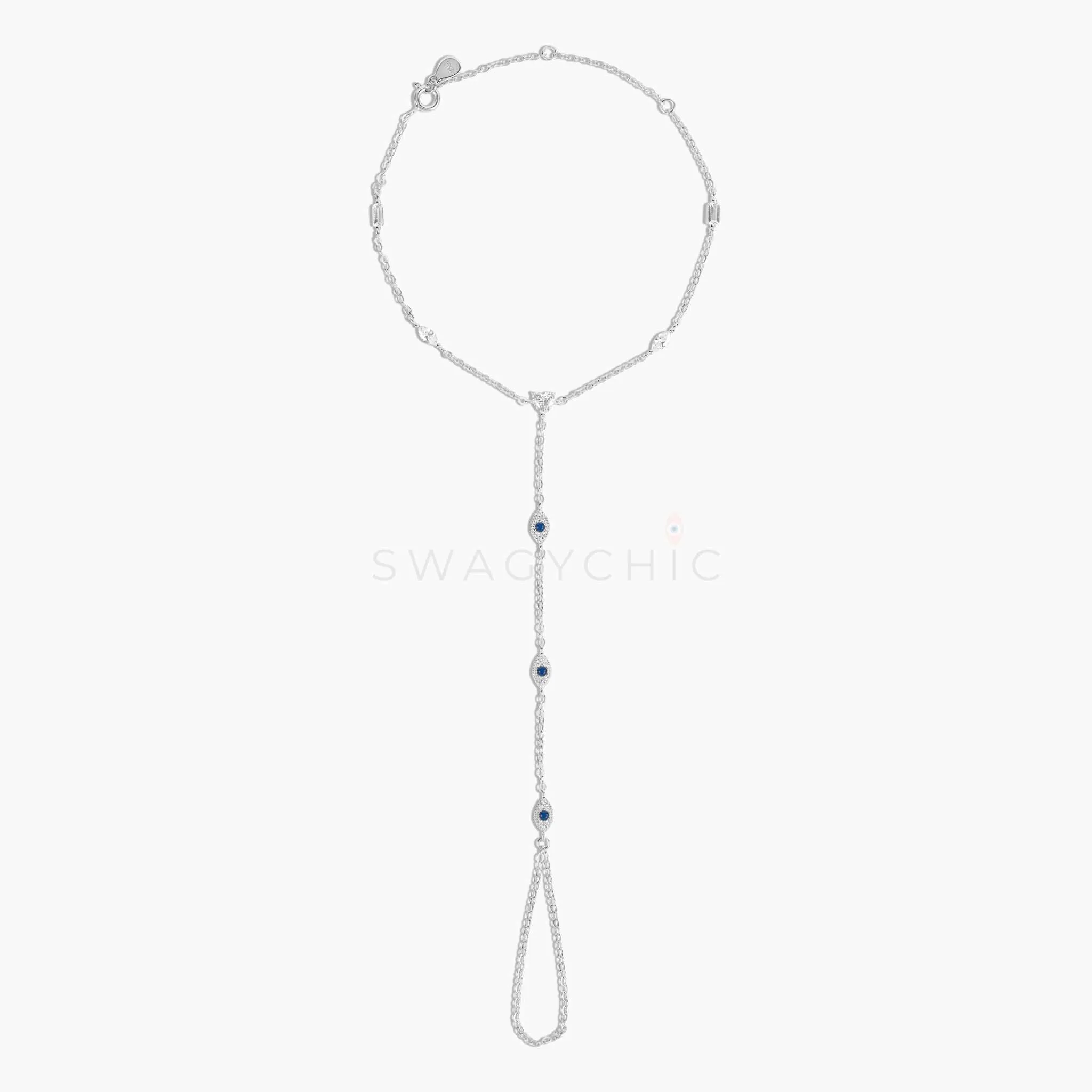Eye Multi-Stone Hand Chain Bracelet