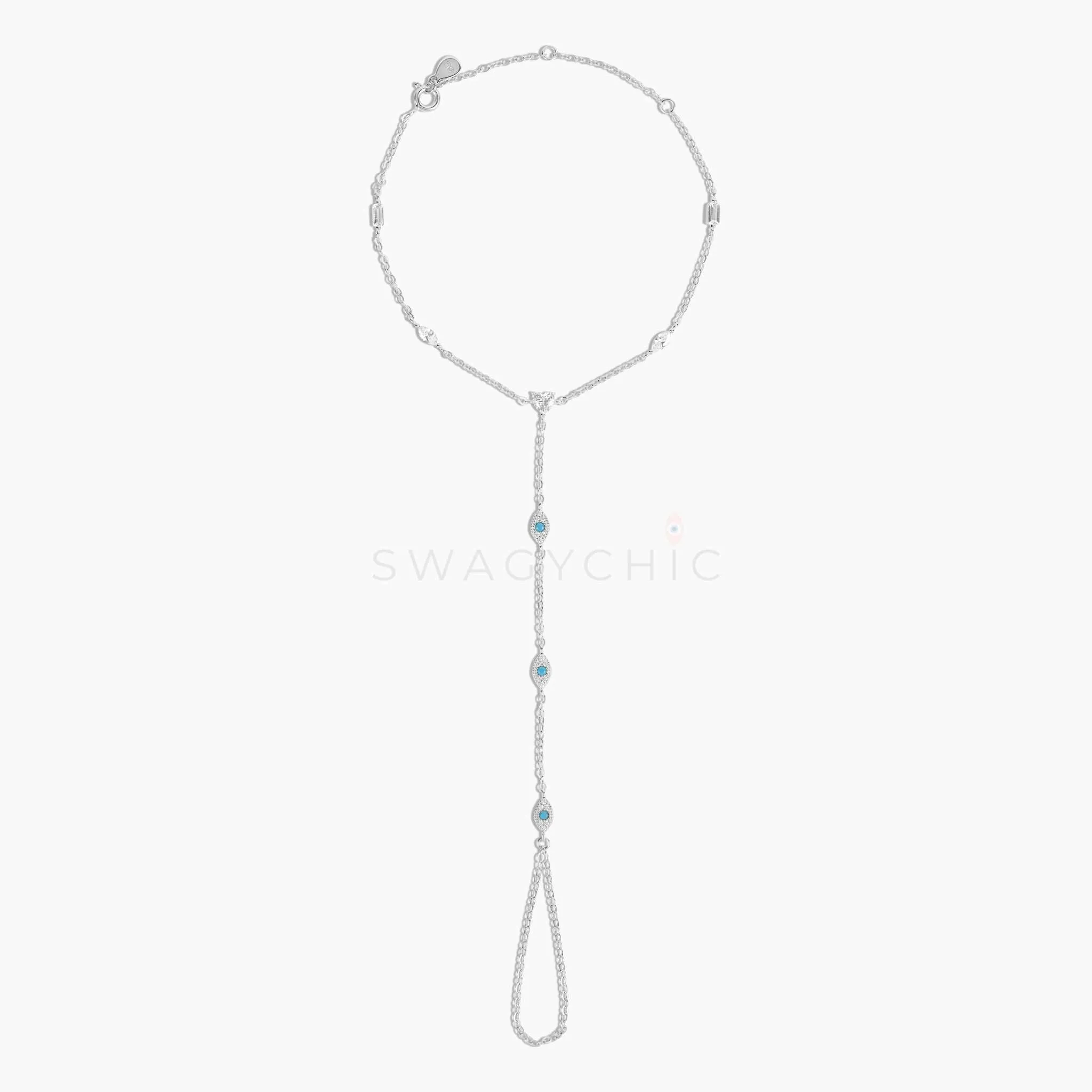 Eye Multi-Stone Hand Chain Bracelet
