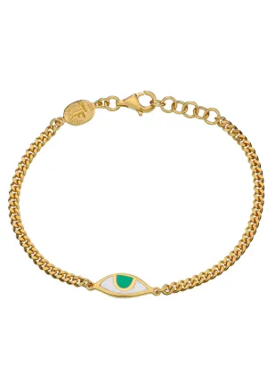 Eye Protection Chain Bracelet- Green