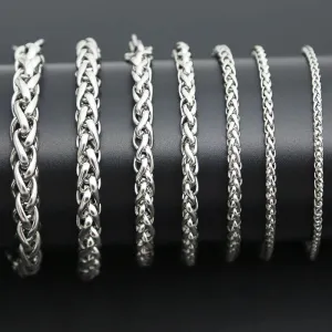 Fashion Chain 316L Stainless Steel Bracelet 3mm 4mm 5mm 6mm 7mm Lanterns Necklace Bracelet For Women Men Girl Boy