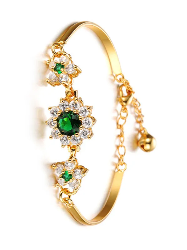 Fashion Crystal Diamond Chain Roman Shiny Zircon Bracelet